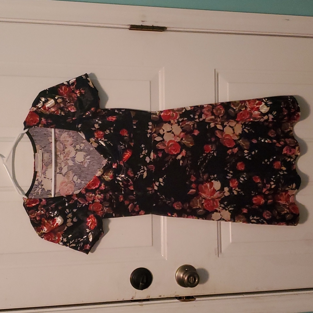 Urban Outfitters floral velvety mini dress size small